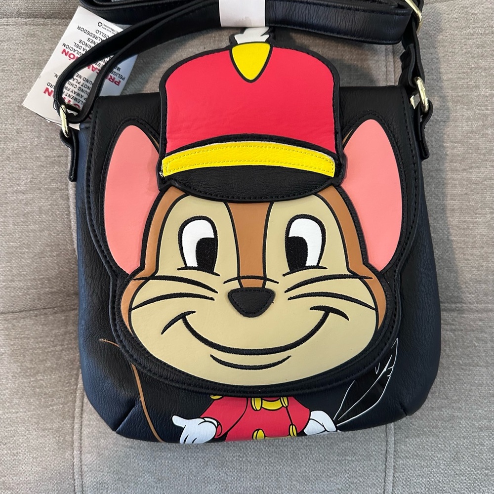 Retired Loungefly Black Timothy Mouse Crossbody Bag